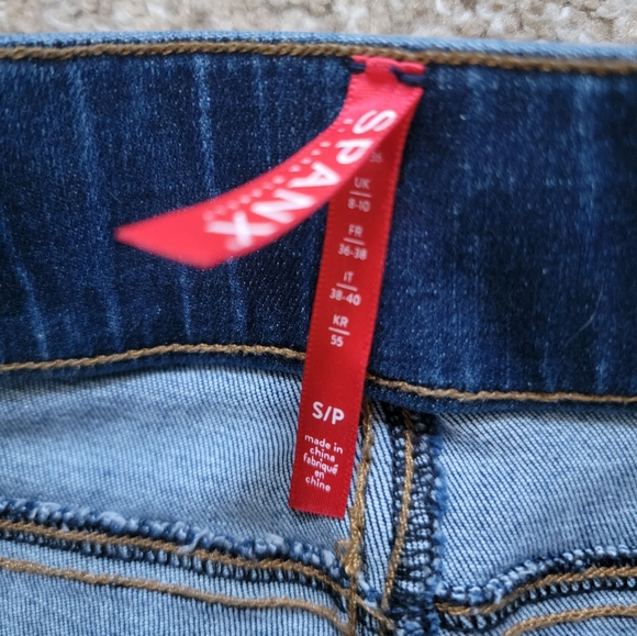 SPANX Distressed Raw Hem Skinny Jeans Jeggings Size Small - Picture 8 of 10